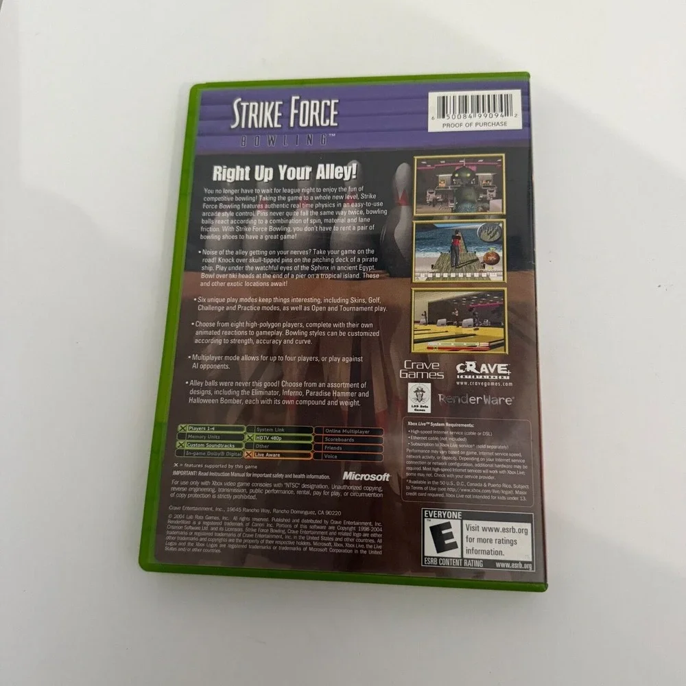 Strike Force Bowling (Microsoft Xbox,‎ 2004) Vintage Game